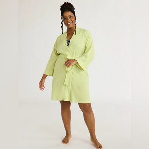 Joyspun textured Waffle Kimono Robe